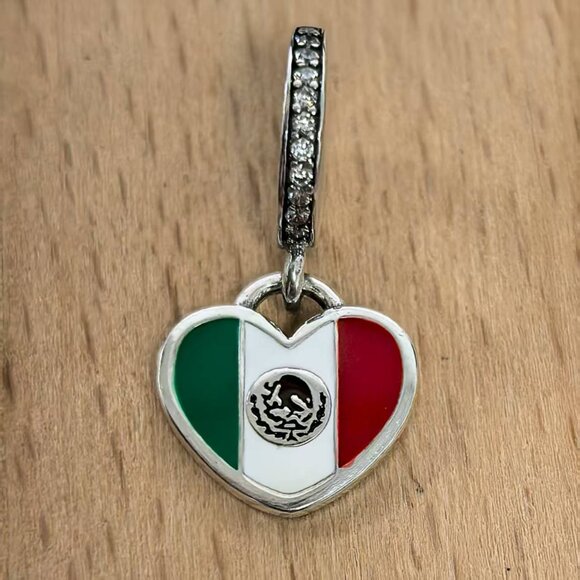 Pandora Mexico Flag Exclusive Charm, S925 Silver Bracelets - Picture 1 of 4